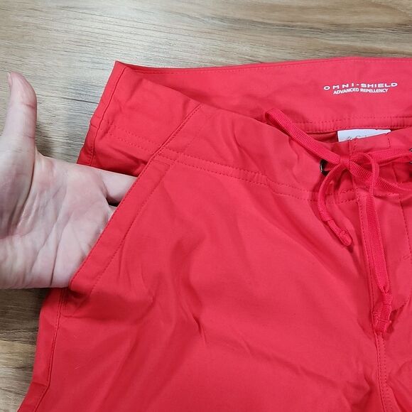 ☔️🔸️Columbia Red Omni-Shield Repellancy Shorts Size 6 - Picture 7 of 11